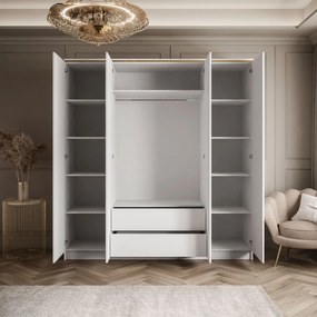 ŠATNÍKOVÁ SKRIŇA NESSIE BIELÝ LESK 4D ZRKADLÁ