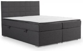Posteľ Boxspring Alicia 200 x 180, čierna (látka - ba 02/sawana 14)