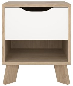 Biely/v prírodnej farbe nočný stolík Ikast – Tvilum