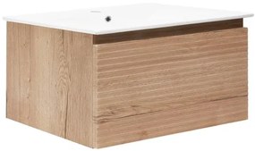 Kúpeľňová skrinka s umývadlom Naturel Savona 98x43x44, 8 cm dub halifax mat SAVONA100DH, 1 ks