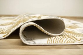 Koberec Elisa PF151 lístie, krémový / zlatý
