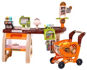 Detský supermarket s nákupným vozíkom