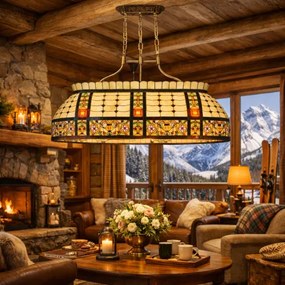 Vitráž tiffany lampa luster 115*36*130