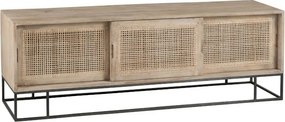 TV drevená komoda s dvierkami Woven - 150 * 40 * 50cm