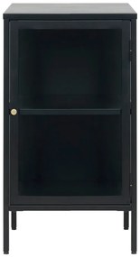 Čierna kovová vitrína 45x85 cm Carmel – Unique Furniture