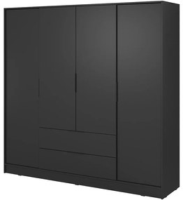 Skriňa Kelly 4D bez zrkadla čierna