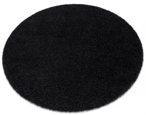 Okrúhly koberec SOFFI shaggy 5cm čierna Veľkosť: 100cm - kruh