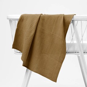 Biante Mušelínová plienka/dečka Nature MSN-063 Okrovo hnedá - ZVÝHODNENÁ SADA 3 KS 70x70 cm - Sada 3 ks