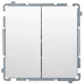 B BMW6/2.01/11 schodiskový vypínač dvojitý biely