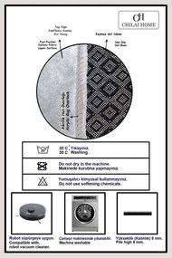 Čiern-obiela kúpeľňová predložka 60x100 cm Bungari Rose – Foutastic