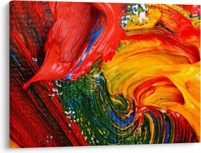 Obraz - Modrenie abstrakcie štetcom (70x50 cm)