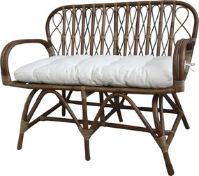 Hnedá antik ratanová pohovka Anor Wicker - 107*60*85cm