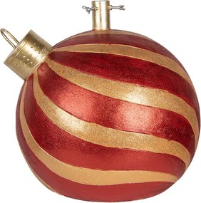 Červeno-zlatý stojan na stromček v tvare gule Christmas Bauble - 43*40*41 cm