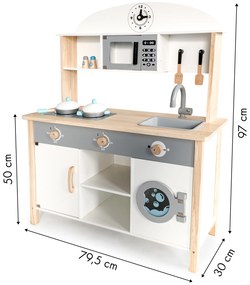 Drevená kuchynka XXL pre deti ECOTOYS