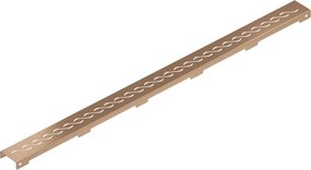 Mexen Flat, lineárny podlahový žľab 90 cm, medená matná, 1C23090