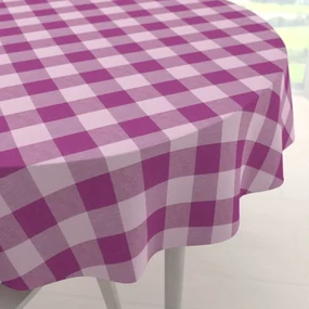 Biante Bavlnený okrúhly obrus Olivia OL-021 Fialová kocka veľká Ø 50 cm