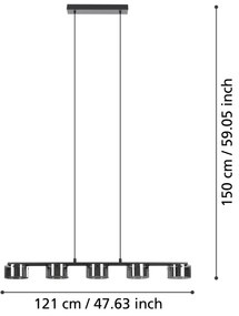 Eglo 39875 - LED Stmievateľný luster na lanku COPILLOS 5xLED/5,4W/230V