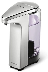 Sivý automatický kovový dávkovač mydla 237 ml - simplehuman