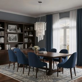 Ideal Lux-Krištáľový luster na lanku CARLTON 8xE14/40W/230V pr. 40cm lesklý chróm