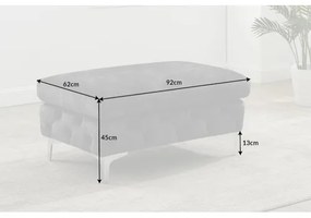Taburetka 41135 Modern Barock Zamat Šedá  - Komfort-nábytok