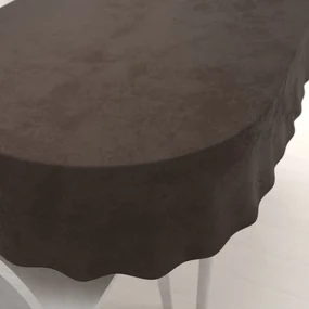 Biante Veľký zamatový oválny obrus Velvet Premium SVP-016 Tmavo hnedý 180x240 cm