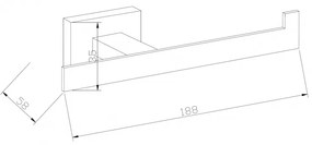 Držiak toaletného papiera MEXEN ARNO - kovový - chrómový, 70207333-00