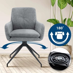 Jedálenská stolička Pickett - látka - šedá