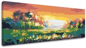 Maľovanie podľa čísel PREMIUM GOLD – Pestrofarebná krajina