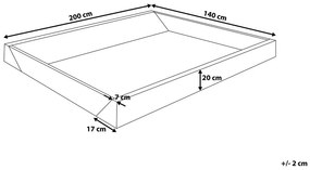 Penový rám na vodnú posteľ 140 x 200 cm Saphir (čierna) . Vlastná spoľahlivá doprava až k Vám domov. 1075917