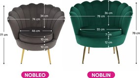 Kreslo Nolano (smaragdová). Vlastná spoľahlivá doprava až k Vám domov. 1020820
