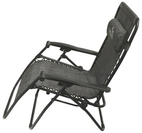 Cattara 13520 Skladacie ležadlo Alicante, antracit, 150 x 66 cm
