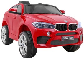 RAMIZ ELEKTRICKÉ AUTÍČKO BMW X6 - LAKOVANÉ - ČERVENÉ - MOTOR 2X45W - BATÉRIA - 2 x 6V/7Ah - 2023