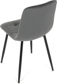 Jedálenská stolička zamatová, sivá CT-281 GREY4