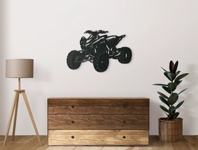 drevko Drevená nálepka na stenu Štvorkolka Rozmer obrazu: 29 x 44,5 cm, Farba dekorácie: Čierna