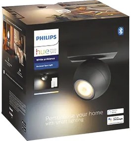 LED bodové svietidlo Philips HUE 50471/30/P6 Buckram 5W 350m 2200-6500K čierne s diaľkovým ovládaním