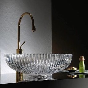 BPS-koupelny Sklenené umývadlo na dosku HYD-BRT3-TR-510 51x35 cm, transparent
