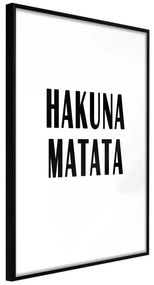 Artgeist Plagát - Hakuna Matata [Poster] Veľkosť: 40x60, Verzia: Čierny rám