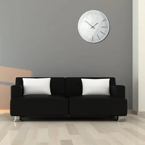 Nástenné biele akrylové hodiny TRIM lesklé -  30cm