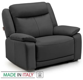 Kožené kreslo CONTINENTAL 1P, čierna (nero 308)