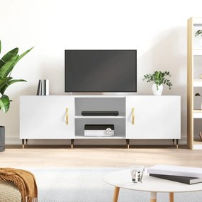 TV skrinka lesklá biela 150x30x50 cm kompozitné drevo 829078