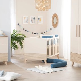 Béžová postieľka s nastaviteľnou výškou 70x140 cm Sidney – Roba