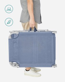 SONGMICS Lehátko, Skladacie ležadlo 193 x 53 x 29 cm, Modré