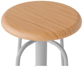 Stolička s dreveným sedadlom