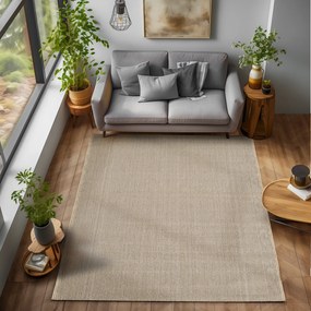 Ayyildiz, Kusový koberec Loom 4300 Beige kruh, 200x200 (priemer) kruh, béžová, obývacia izba
