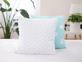 Bavlnená obliečka na vankúšik Renforcé 40 × 40 cm – Carolina mentolové 2 ks