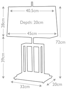 Elstead ATLAS-TL - Stolná lampa ATLAS 1xE27/60W/230V