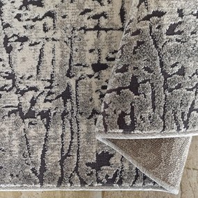 DY Sivý abstraktný koberec Enigma 09 Rozmer: 80x150 cm