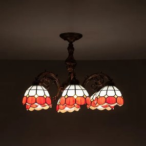 Brilagi - Tiffany vitražový prisadený luster SIENNA 6xE27/60W/230V pr. 60 cm