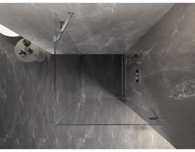 Mexen Lunar-B, výklopný sprchový kút pravý 100 x 100 cm, 8mm číre sklo, chrómový profil, 832-100-100-01-00-P