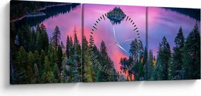 Obraz - Jazero Tahoe, Sierra Nevada, Kalifornia, USA (s hodinami) (90x30 cm)